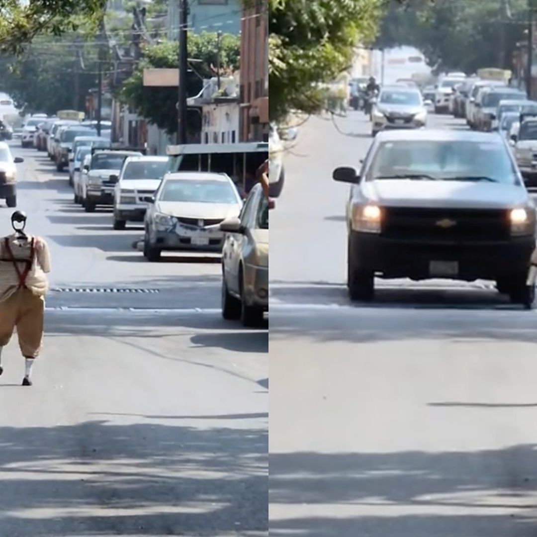 Cha-Bot corriendo por las calles de Ciudad Victoria, Tamaulipas