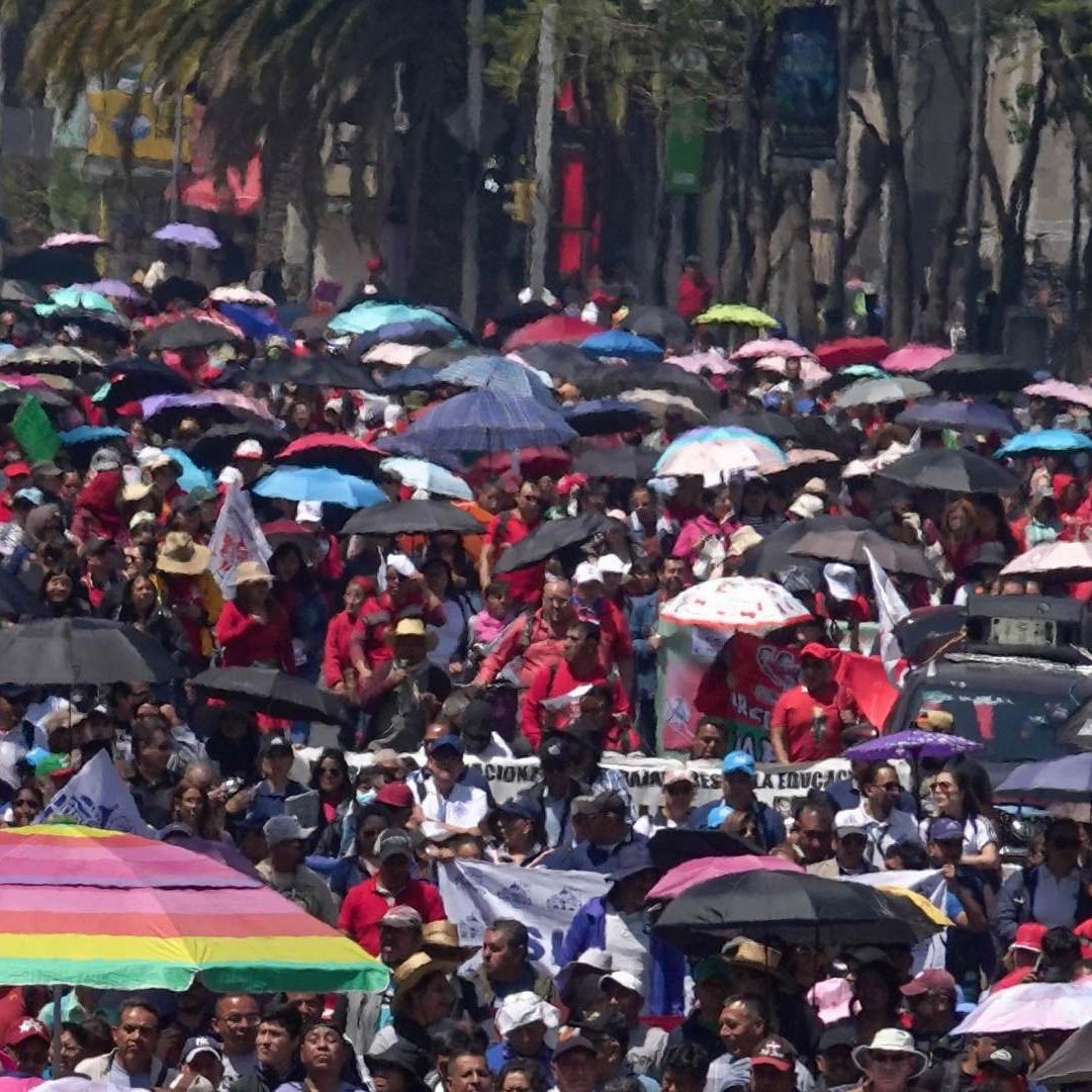 Marcha de maestros en la CDMX el 17 de marzo de 2026. Foto: Cuartoscuro | Archivo
