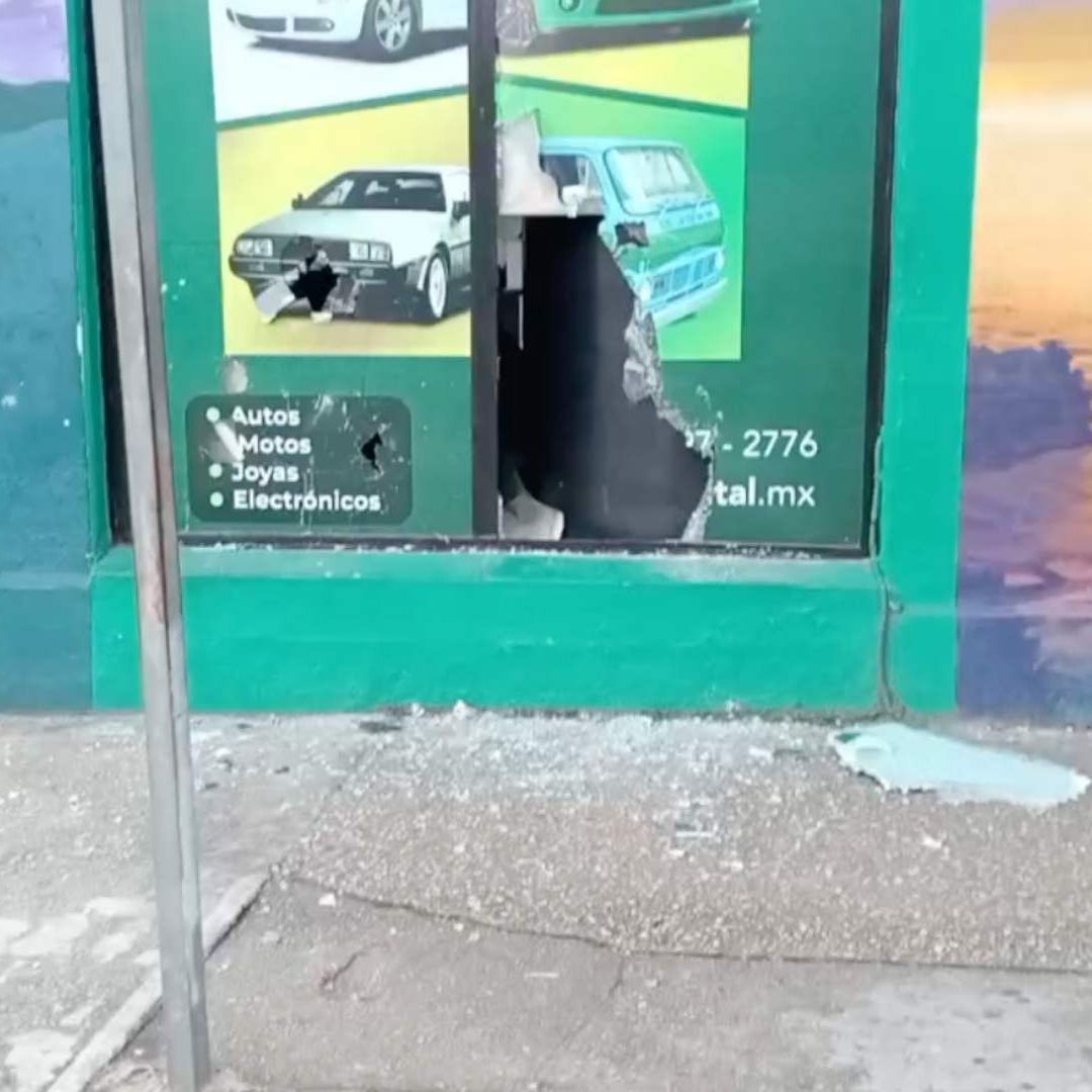 Vandalizan Casa de Empeño en el Centro de Coatzacoalcos Veracruz