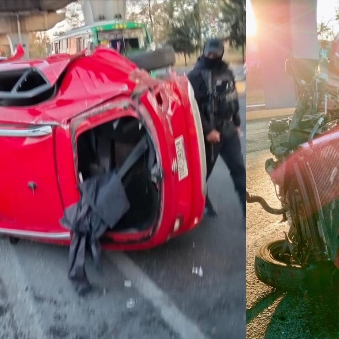 Mujer Conductora Proyectada de Automóvil por Volcadura en la Autopista México-Puebla Finsa La María