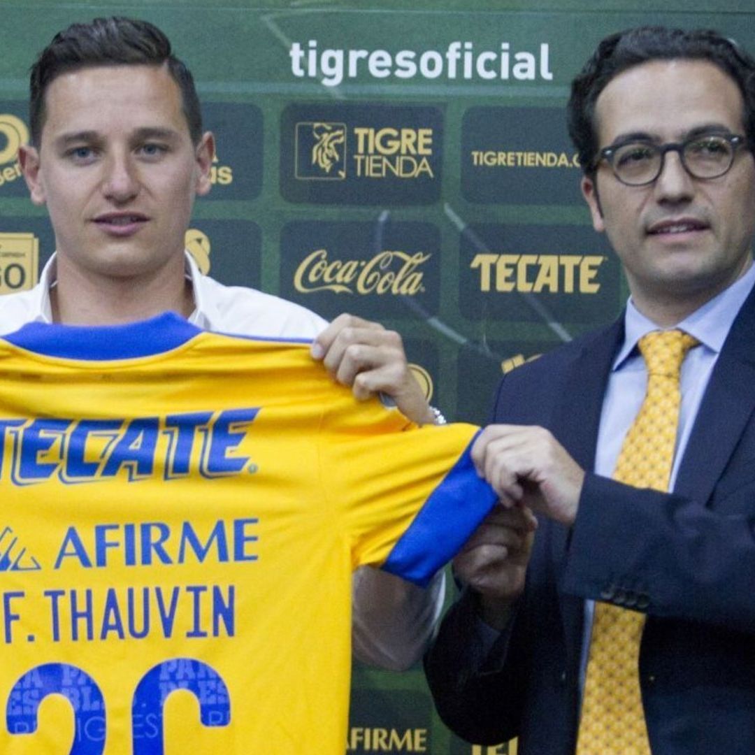 Mauricio Culebro durante la presentación del futbolista francés Florian Thauvin. Foto: Cuartoscuro