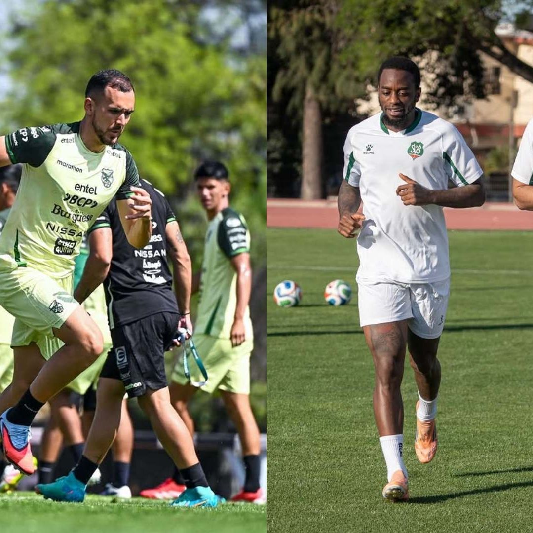 Futbolistas de la Selección de Bolivia y Selección de Surinam