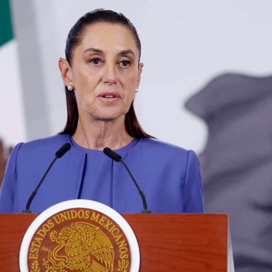 Claudia Sheinbaum en conferencia de prensa en Palacio Nacional
