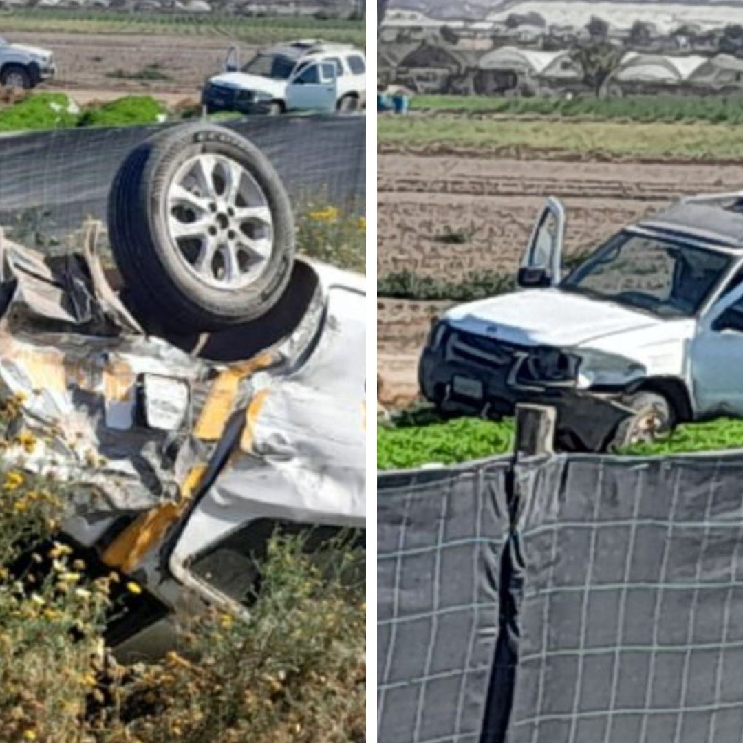 Volcadura Deja Siete Heridos, Entre Ellos un Lactante, en Carretera a La Bufadora, Ensenada