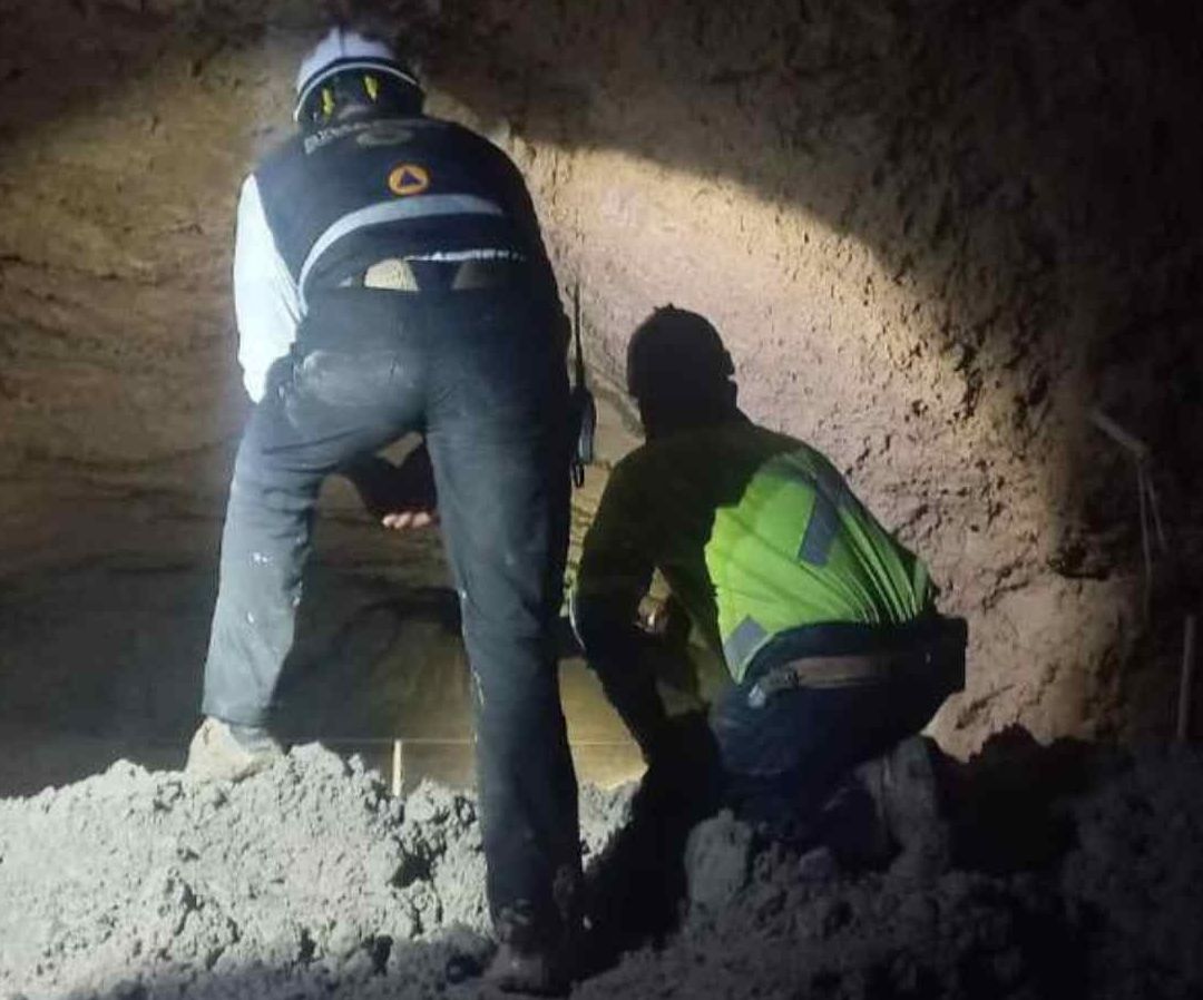 Así se lleva la búsqueda de los 4 mineros. Foto: @CNPC_MX