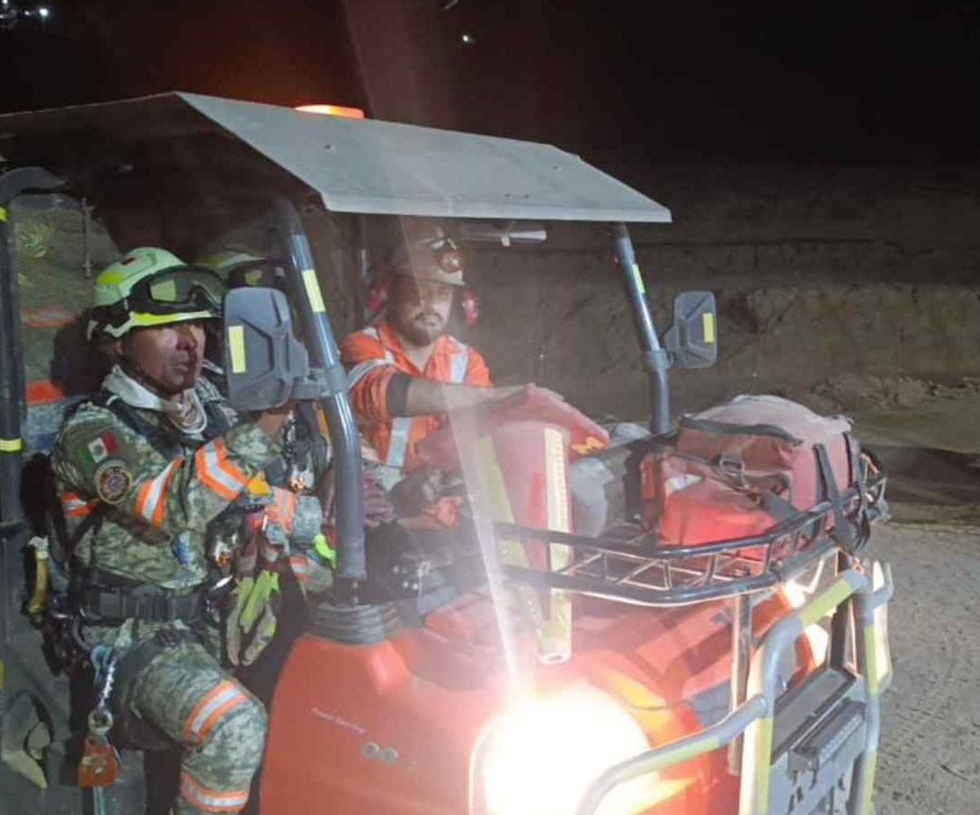 Continúa Búsqueda de 4 Mineros Tras Colapso en Mina de Sinaloa. Foto: @CNPC_MX