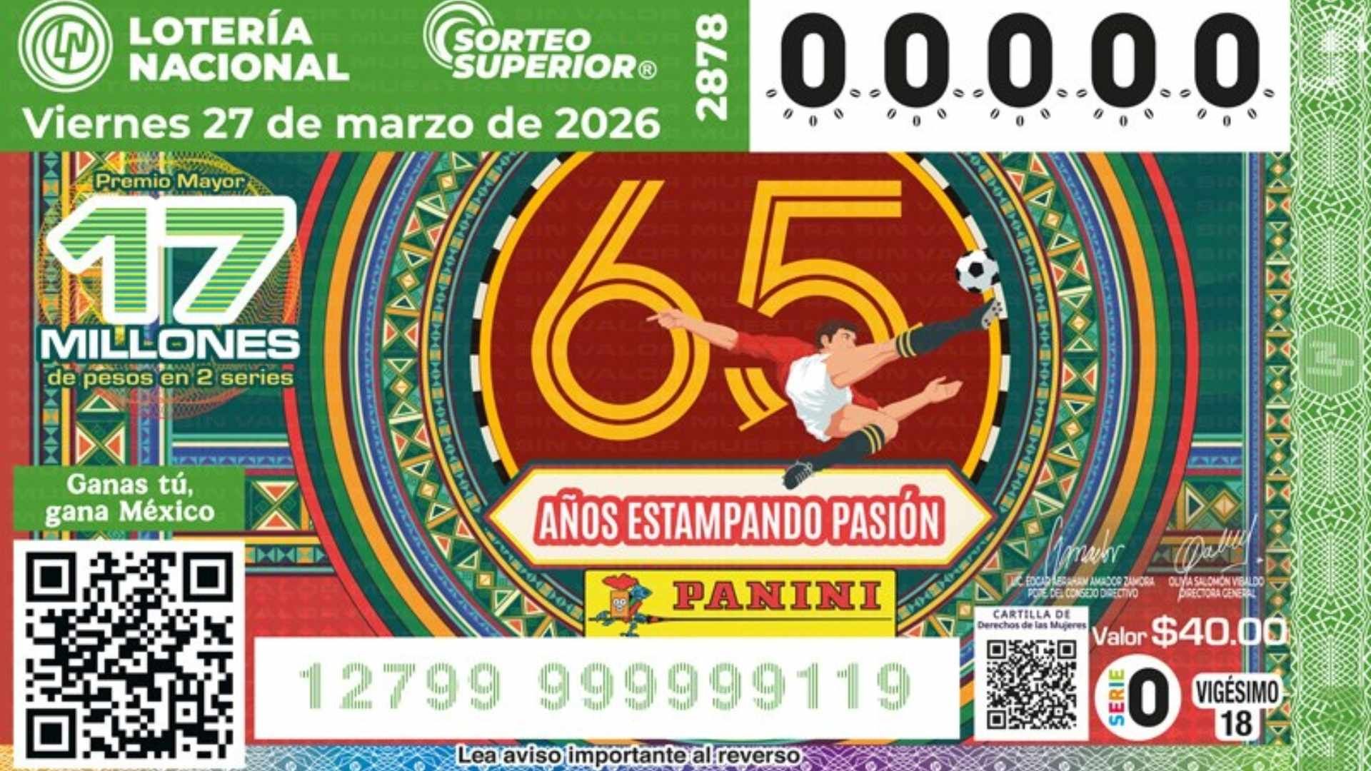 Boleto de la Lotería Nacional