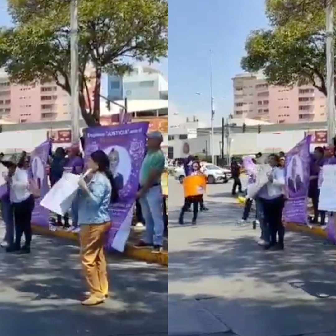 Manifestación Fiscalía Puebla Feminicidio Maestra Elsa Leticia Martínez Ortiz Cuautlancingo Puebla
