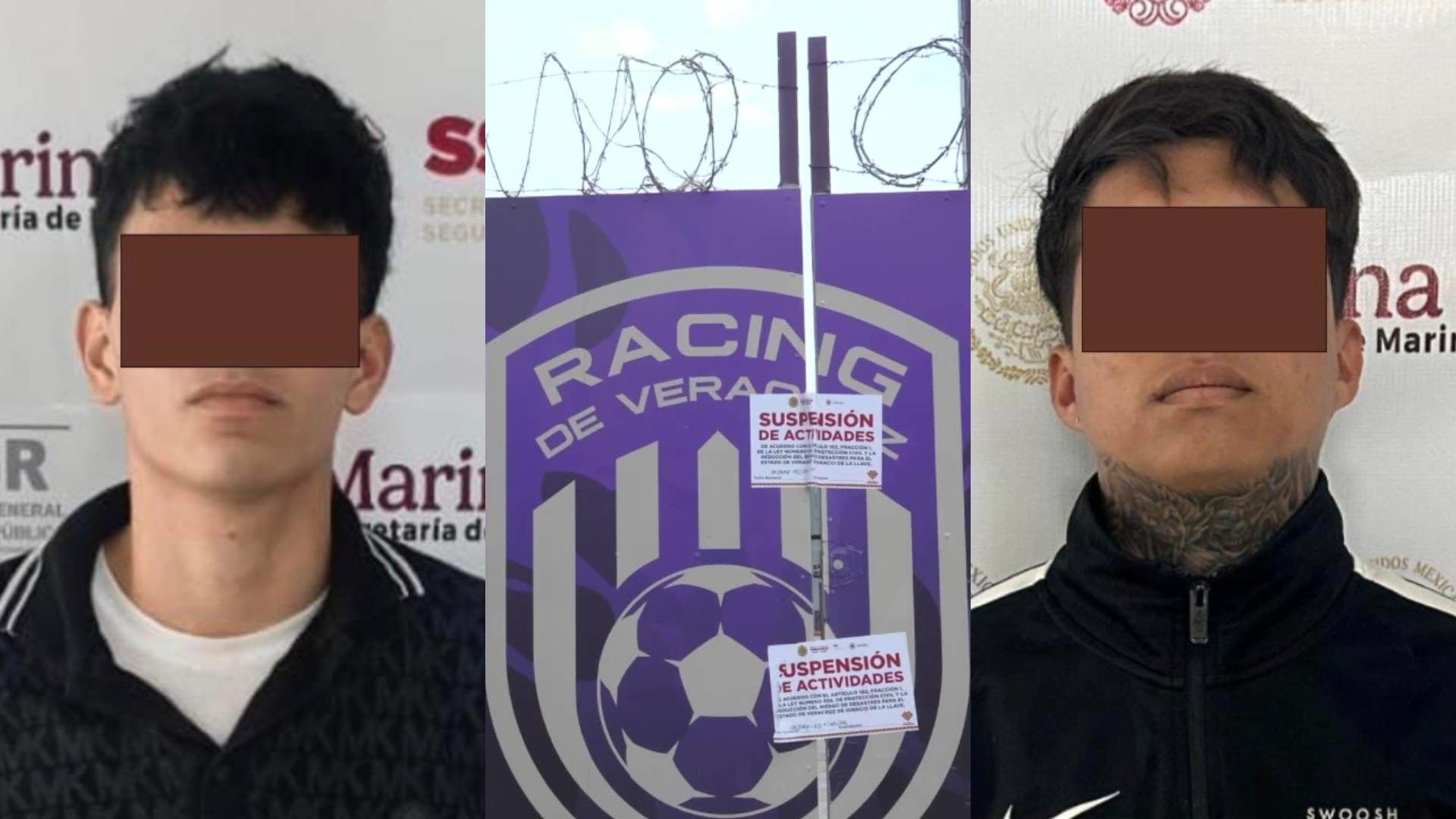 Detienen a Dos Hombres Presuntos Responsables Homicidio Fanático Porra Celaya Riña Partido Racing Boca del Río Veracruz
