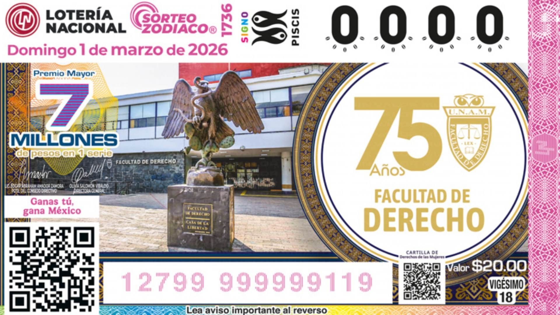Sorteo Zodiaco de la Lotería Nacional del 1 de Marzo 2026