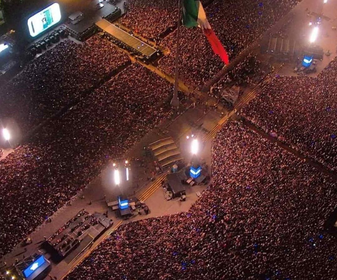 Concierto Shakira en el Zócalo de la CDMX. Foto: SSC