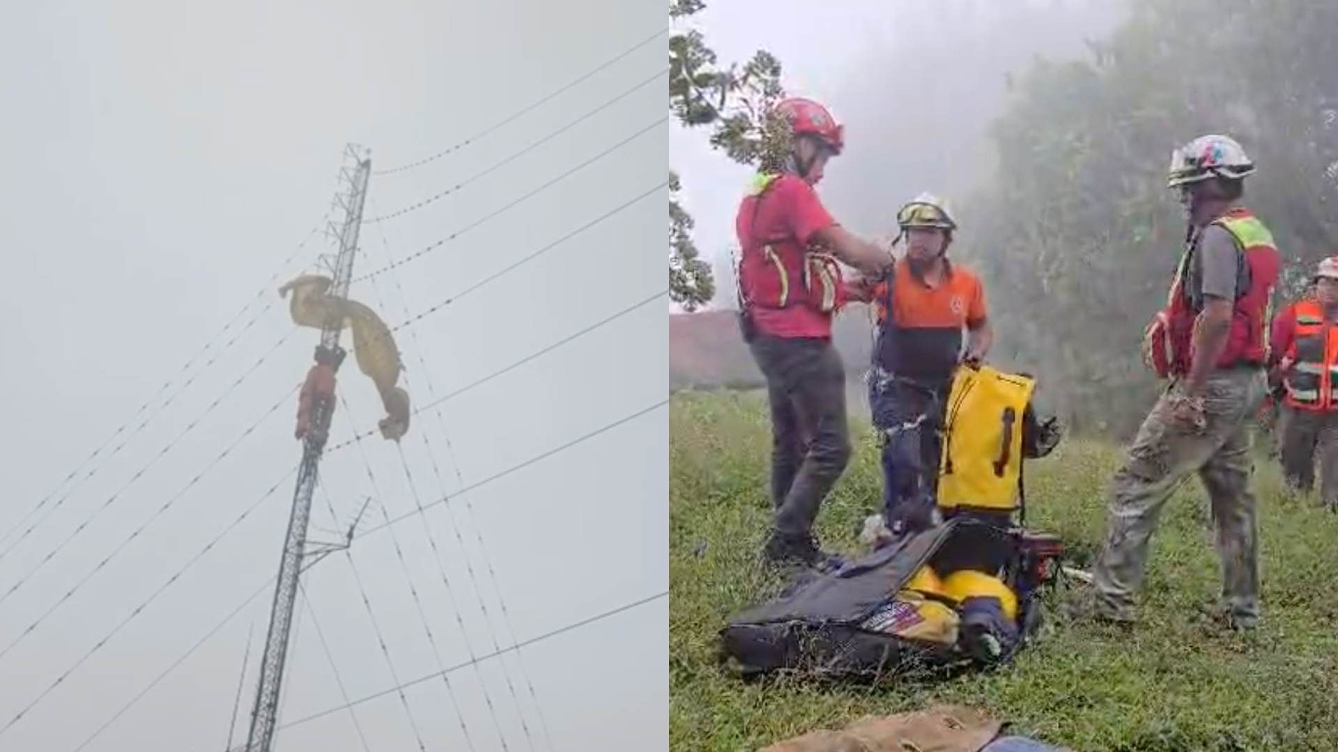 Parapentistas Quedan Atrapados en Antena de Radiocomunicaciones de 40 Metros de Alto en Ixtaczoquitlán Veracruz