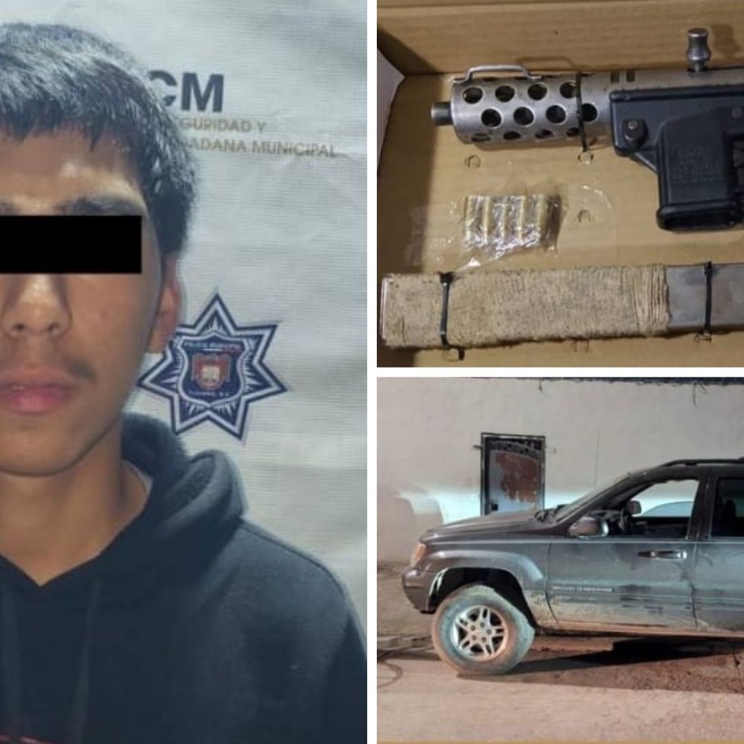 Detienen a Hombre con Subametralladora Durante Patrullaje en La Rinconada, Tijuana