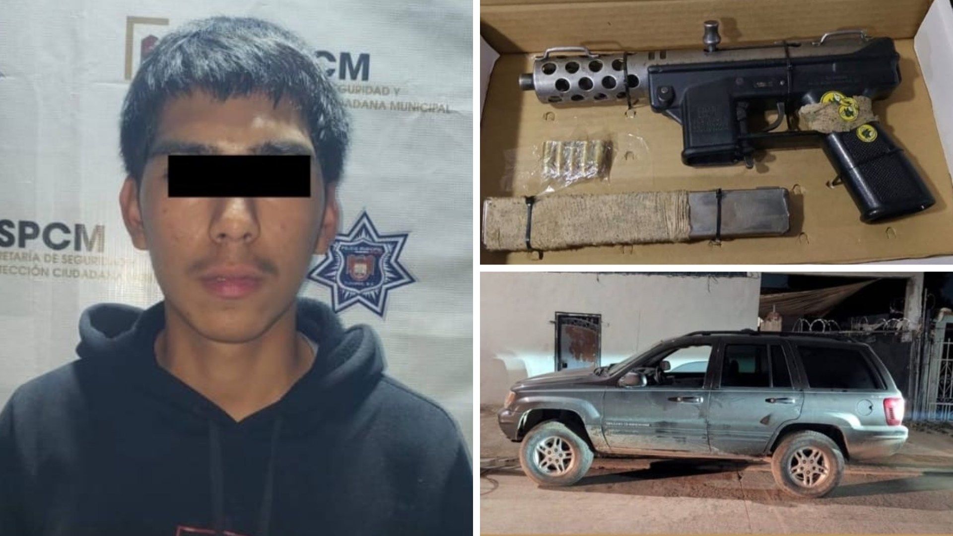 Detienen a Hombre con Subametralladora Durante Patrullaje en La Rinconada, Tijuana