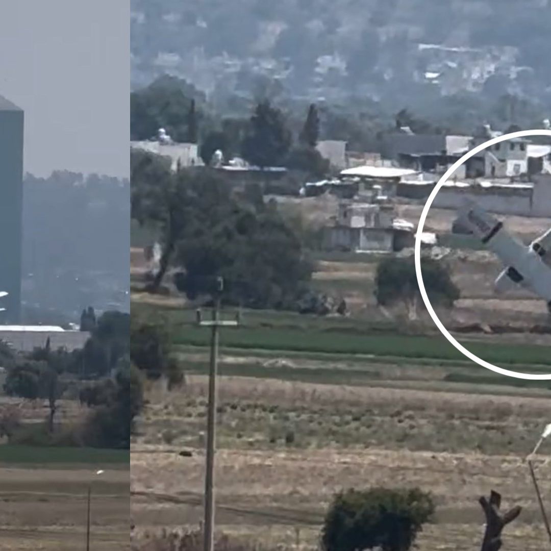 Momento del Desplome Caída de Avioneta que Dejó Tres Muertos y un Herido en Huejotzingo Puebla
