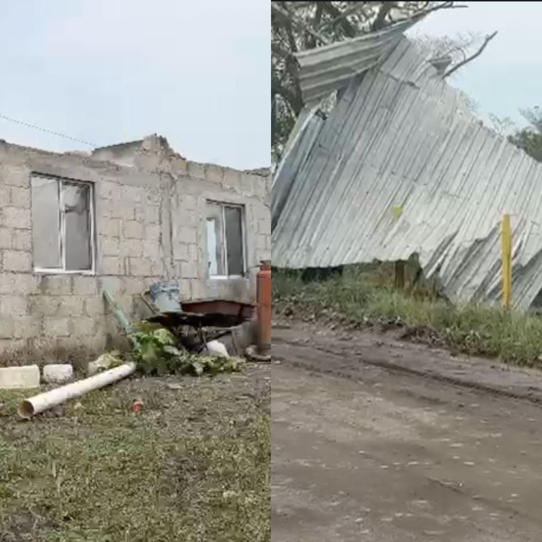 Casas perdieron el techo al registrarse una línea de turbonada en Tierra Blanca.