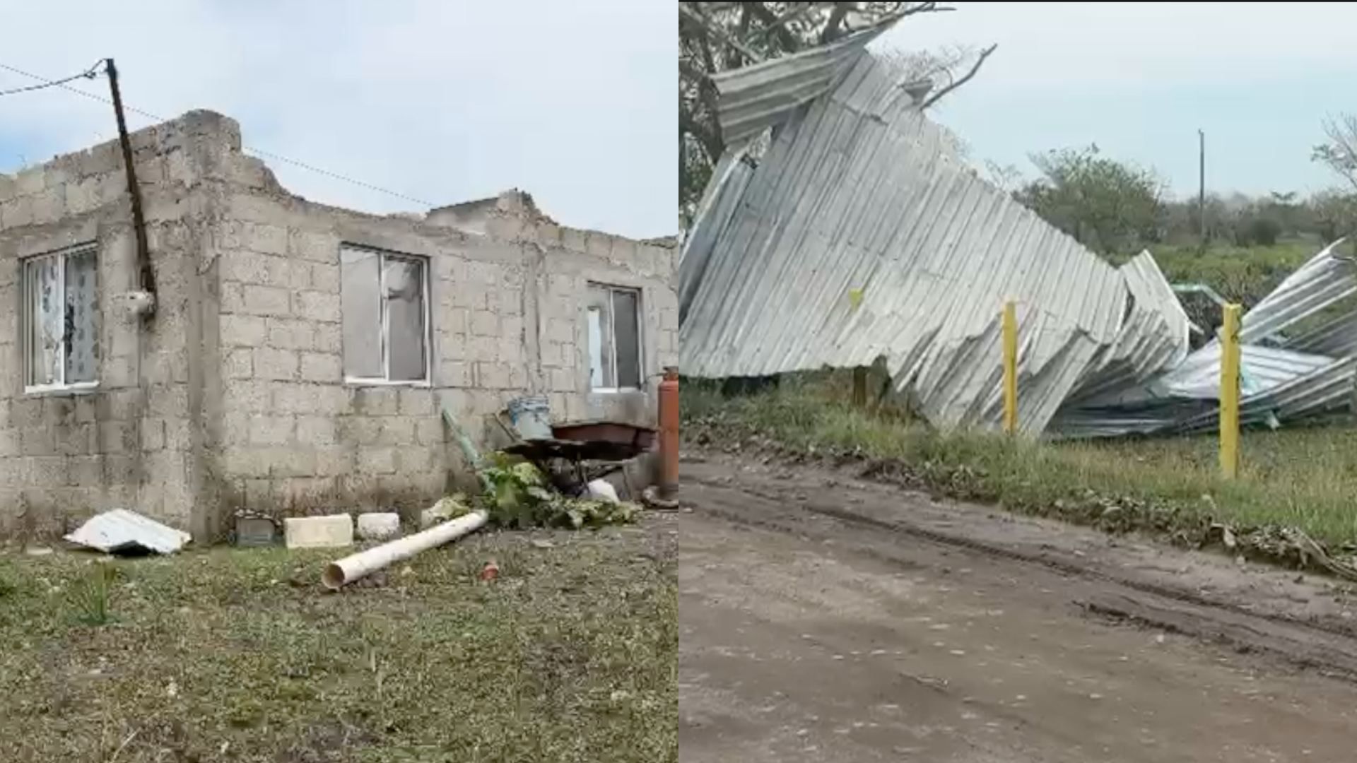 Casas perdieron el techo al registrarse una línea de turbonada en Tierra Blanca.