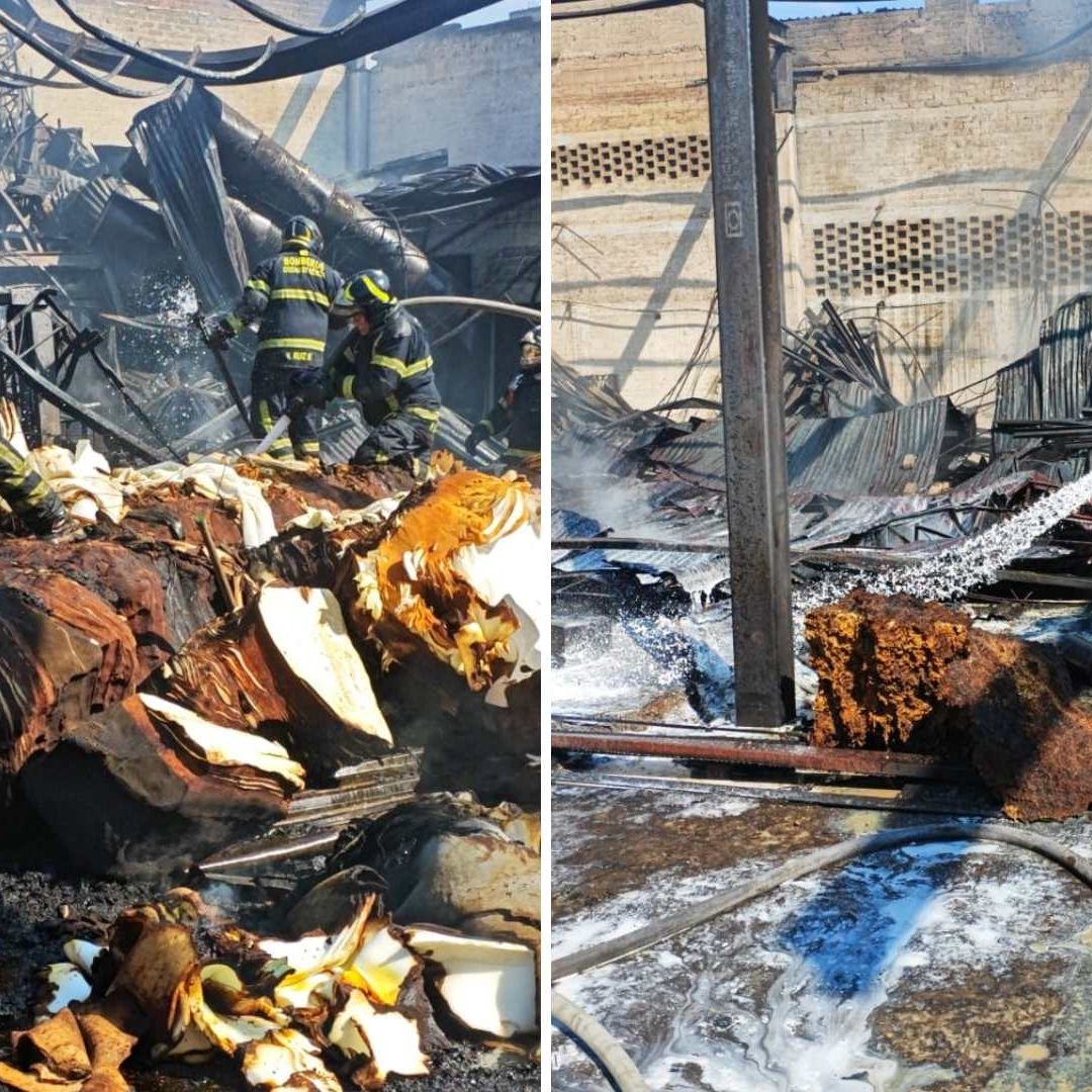 Controlan Incendio en Fábrica de Hule Espuma en Santa Martha Acatitla en Iztapalapa