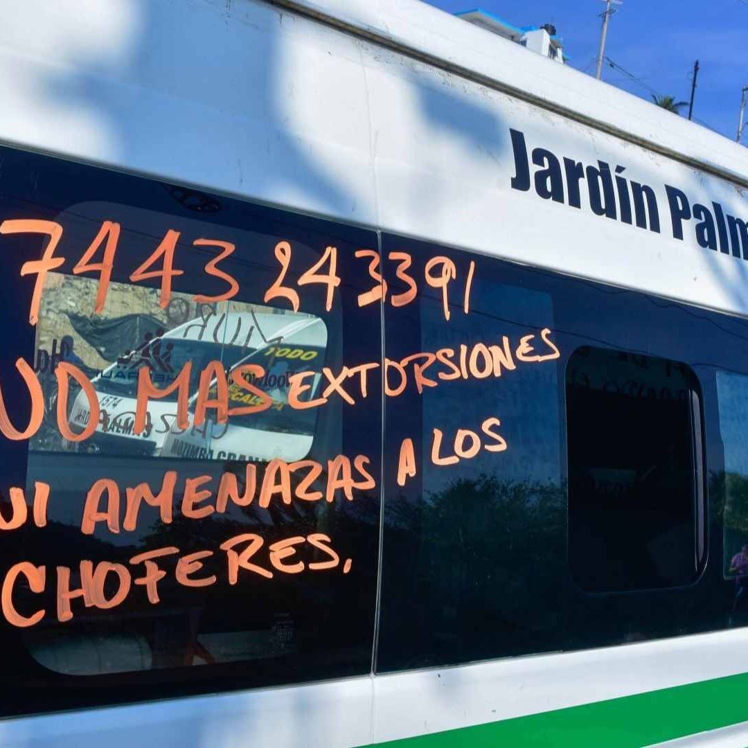 Protesta de transportistas en Acapulco