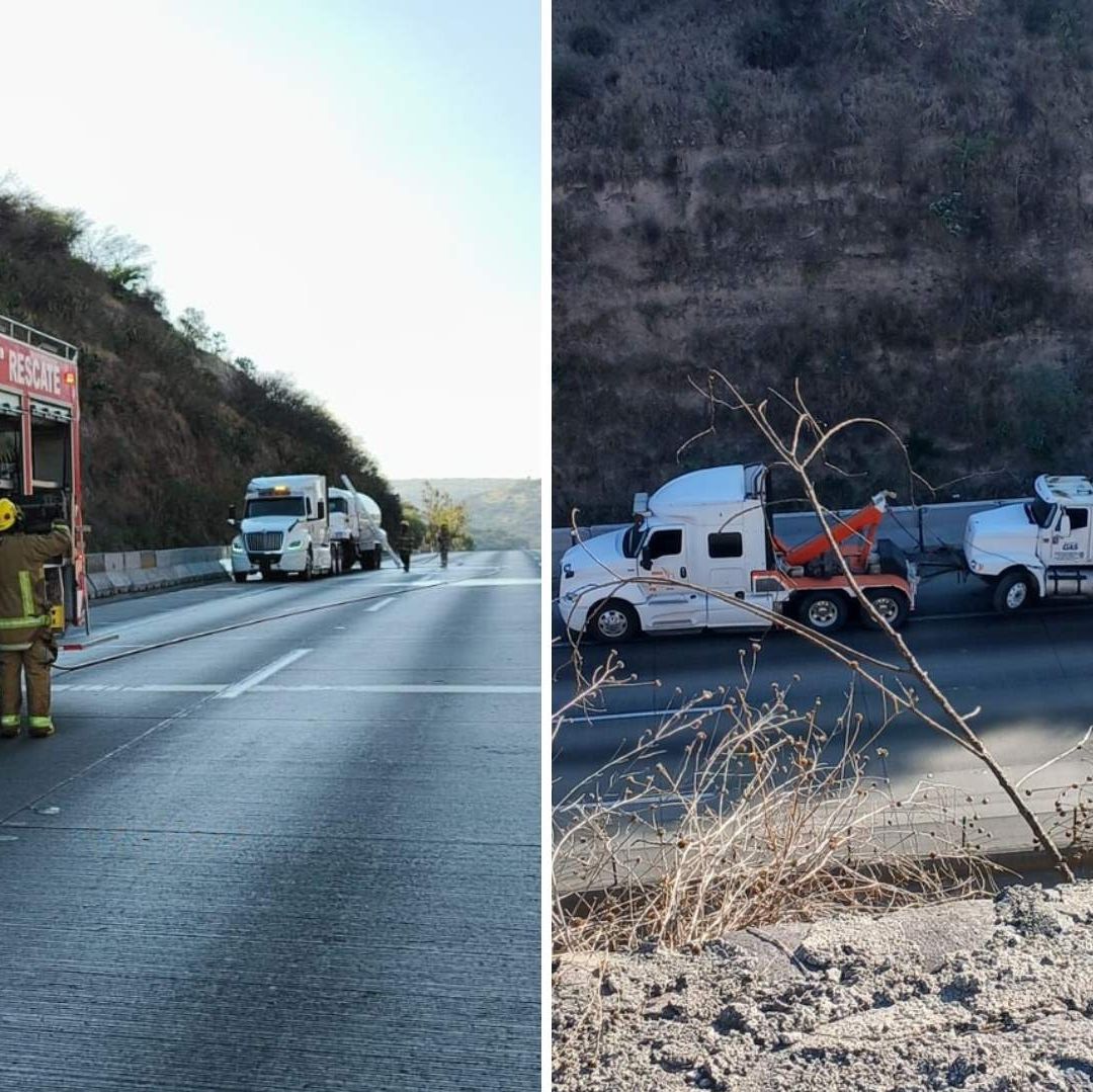 Alerta en la México-Querétaro: Pipa de Gas Presenta Fuga de Gas y Cierran Circulación en Edomex