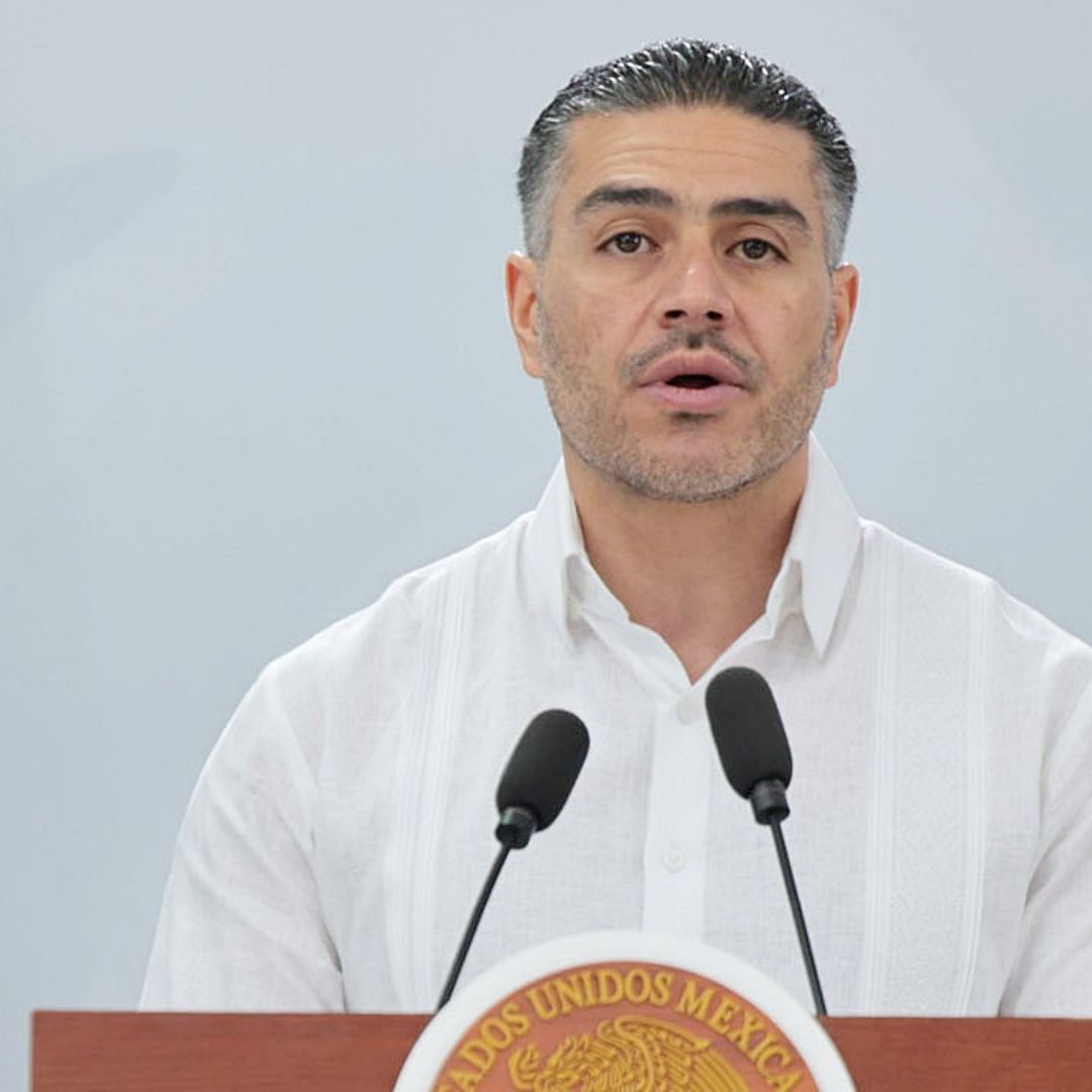 García Harfuch en conferencia de prensa mañanera. Foto: Presidencia de la República