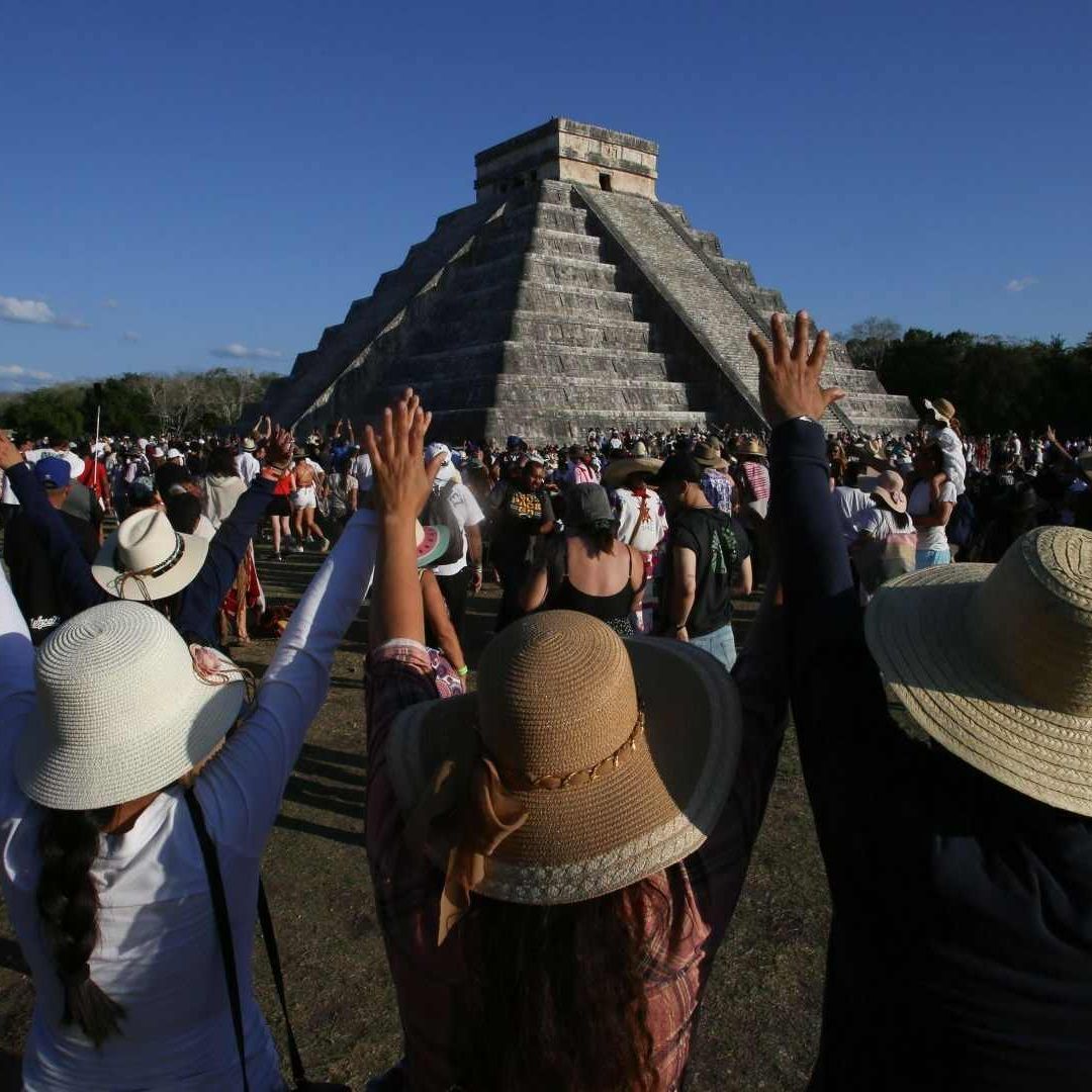 Equinoccio de primavera en la zona arqueológica de Chichén Itzá.