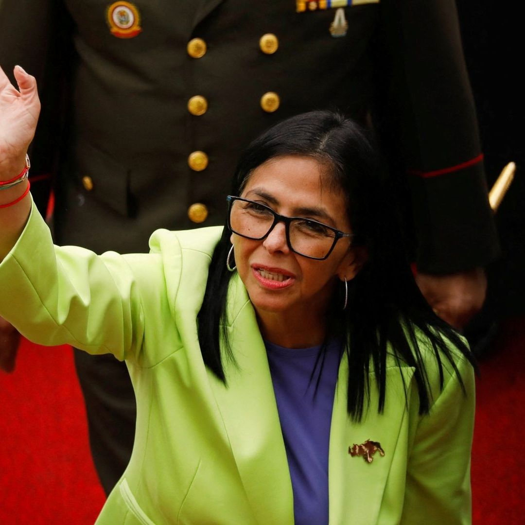 Delcy Rodríguez en su camino a dar discurso anual a la nación en la Asamblea Nacional el 15 de enero de 2026. Foto: Reuters | Archivo