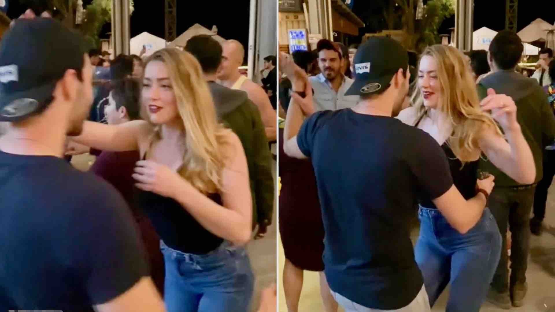 Amber Heard bailando Selena con el actor Bernardo Triana
