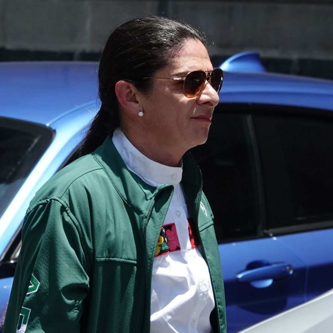 Ana Gabriela Guevara al llegar a Palacio Nacional el 13 de junio de 2023