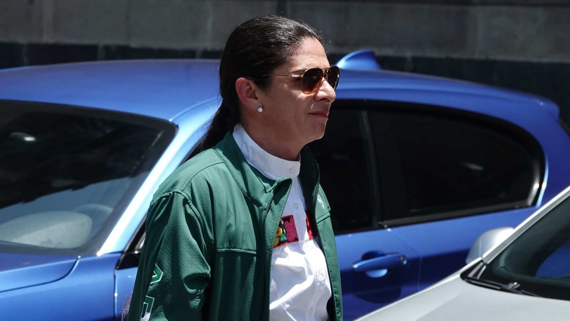 Ana Gabriela Guevara al llegar a Palacio Nacional el 13 de junio de 2023