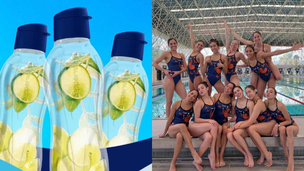 Tupperware lanzó una botella especial en apoyo al Equipo Mexicano de natación artística para obtener recursos para sus siguientes competencias