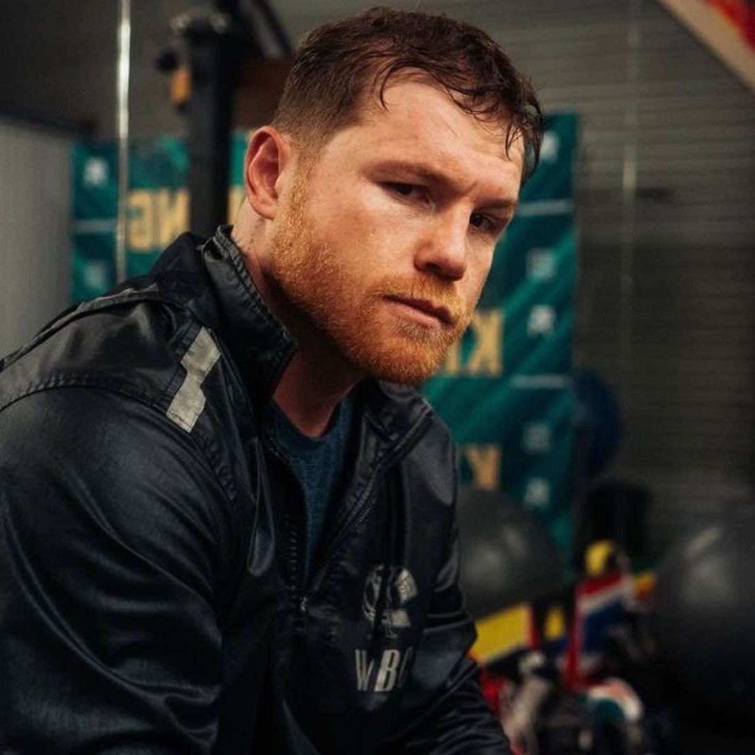 Saúl Canelo Álvarez después de un entrenamiento