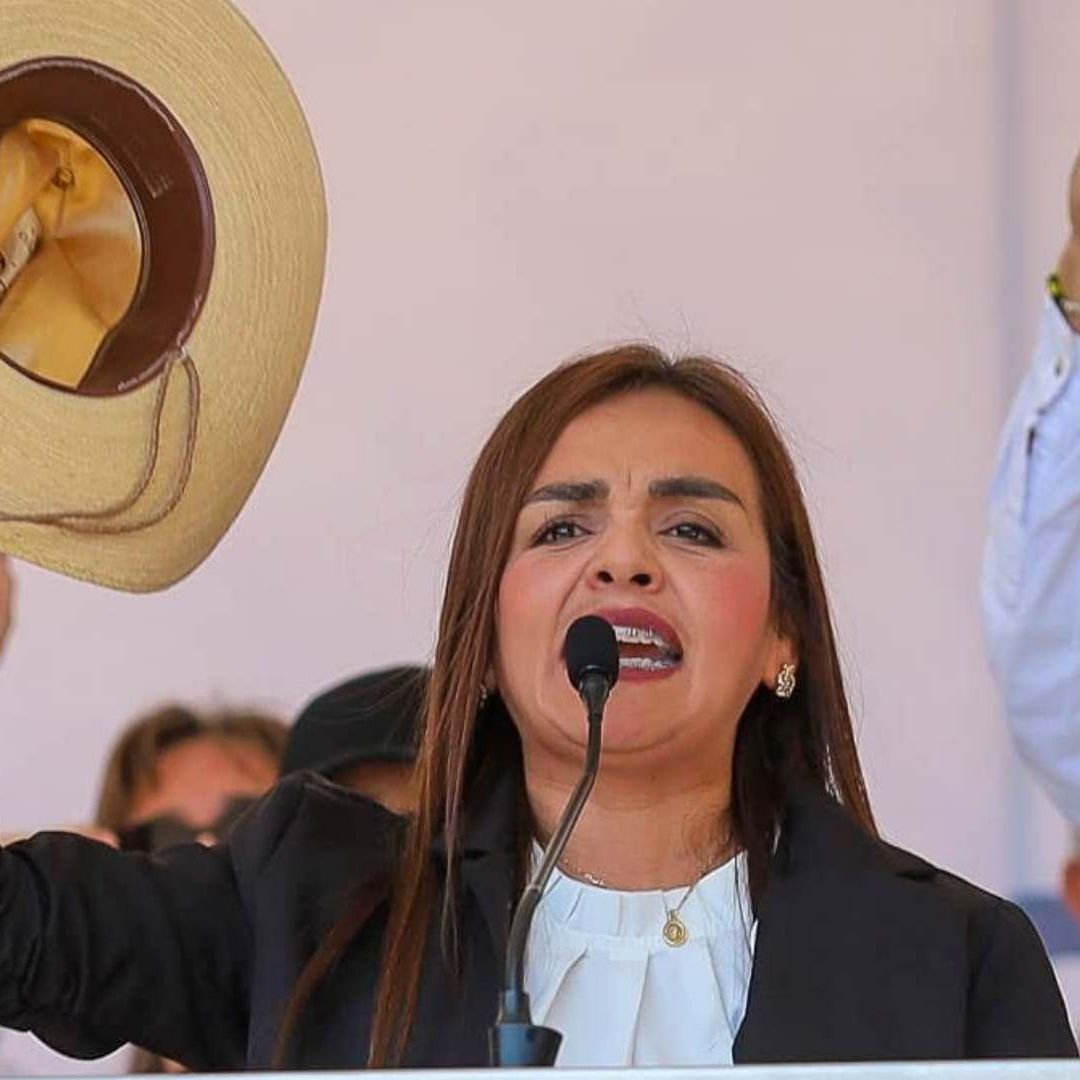 Grecia Quiroz en Uruapan luego del asesinato de Carlos Manzo, en noviembre 2025. Foto: Cuartoscuro | Archivo