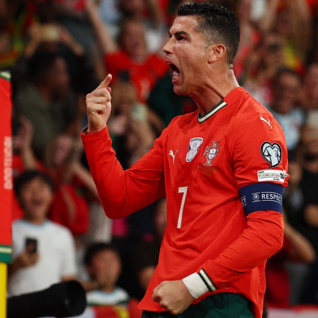 Cristiano Ronaldo festejó dos veces ante Hungría, en partido clasificatorio rumbo al Mundial 2026