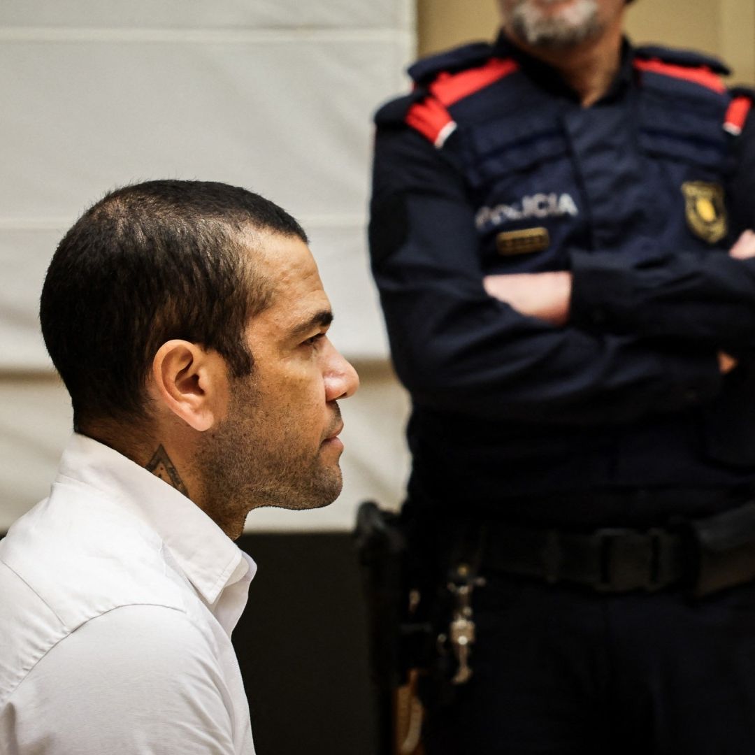 Dani Alves durante su juicio en Barcelo, España