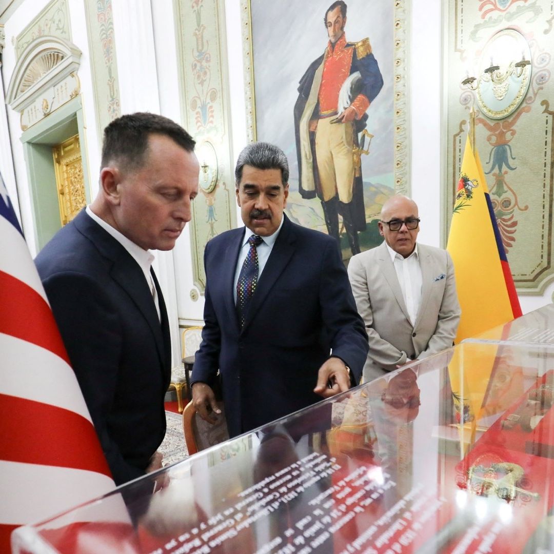 Nicolás Maduro y el enviado Richard Grenell se reunieron en el Palacio Presidencial de Miraflores.