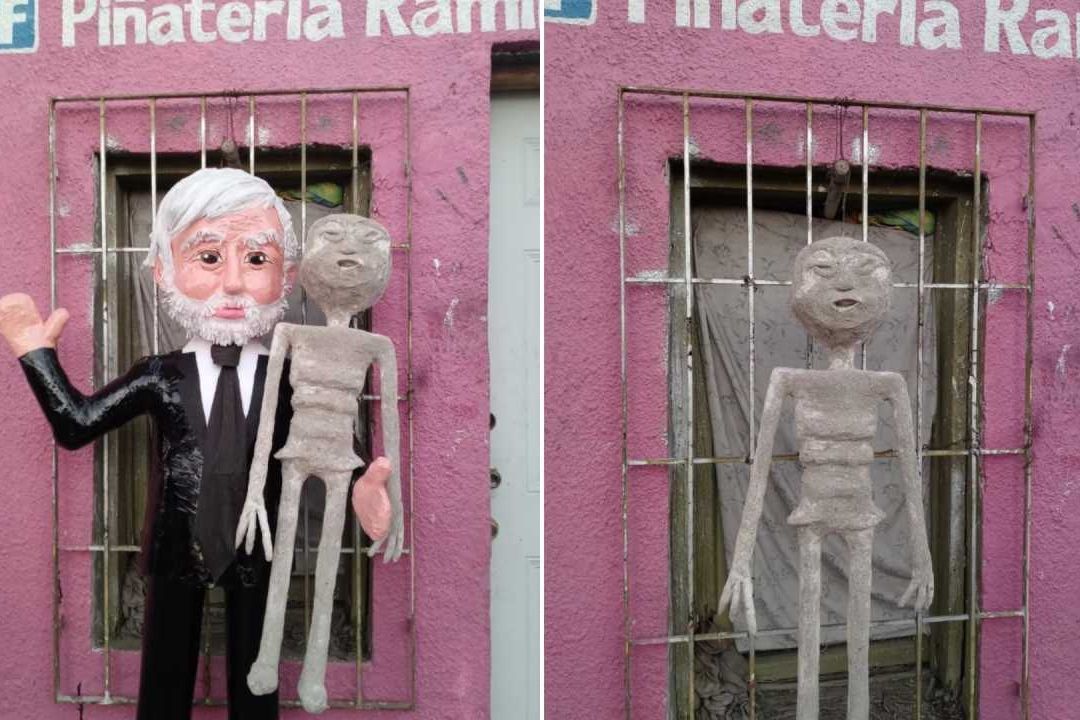 Crean piñata de Jaime Maussan