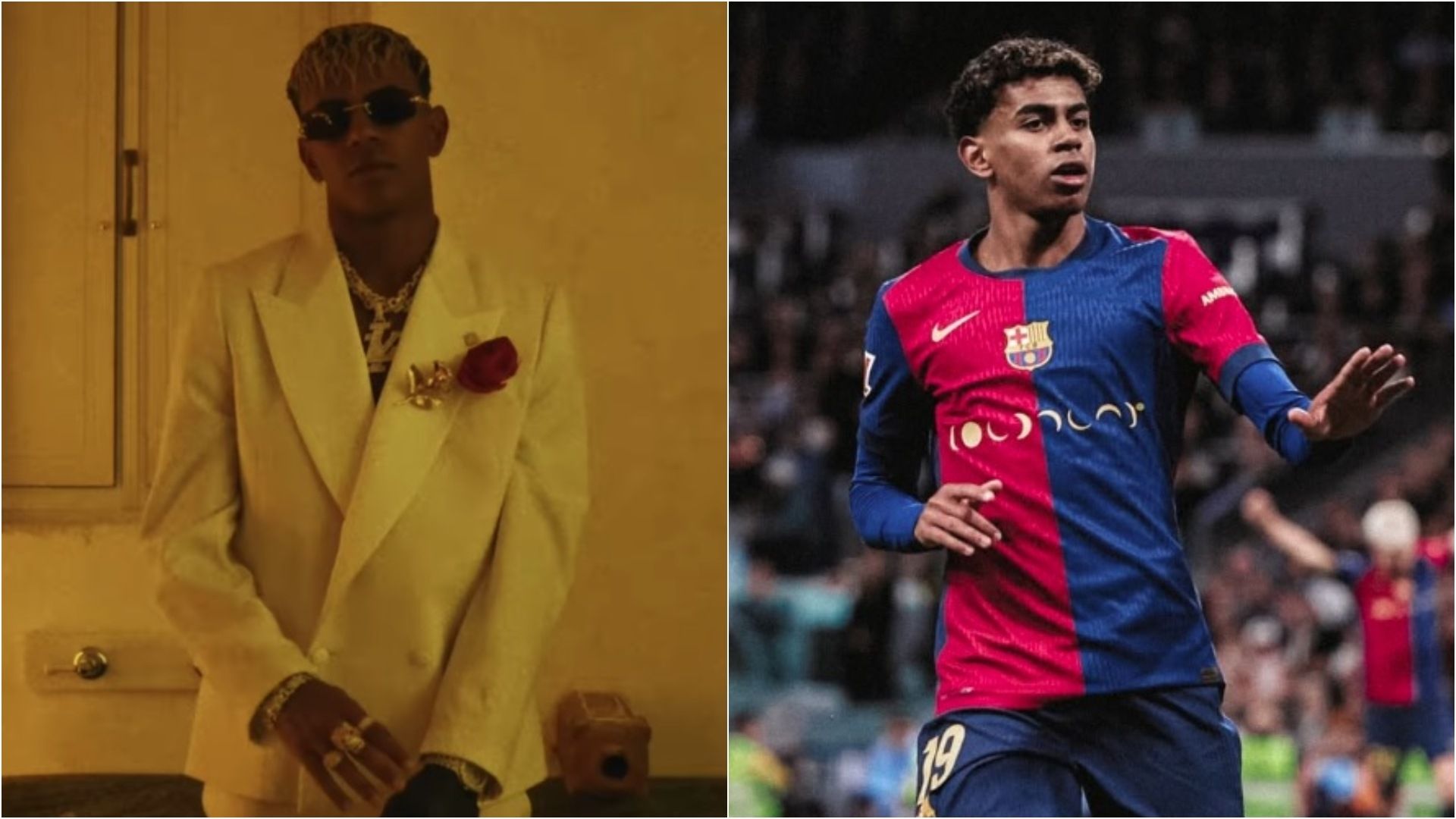 Lamine Yamal, futbolista del Barcelona, se vistió como gángster para festejar su cumpleaños.