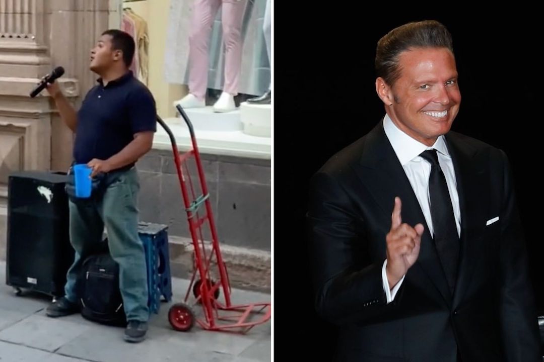 Ciego canta como Luis Miguel en calle de San Luis Potosí