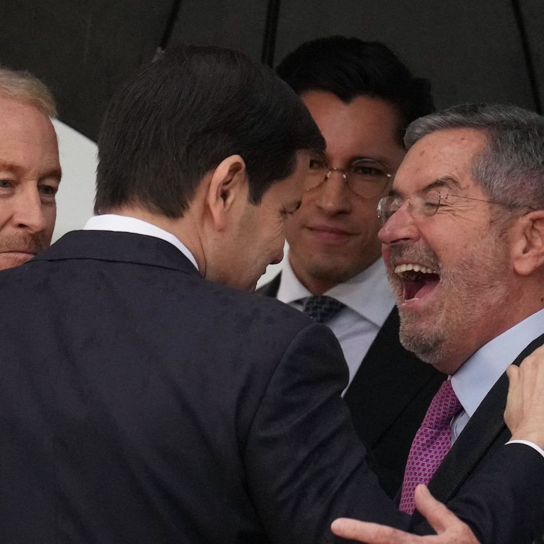 Ronald D. Johnson, embajador de Estados Unidos en México, junto a Marco Rubio y Juan Ramón de la Fuente