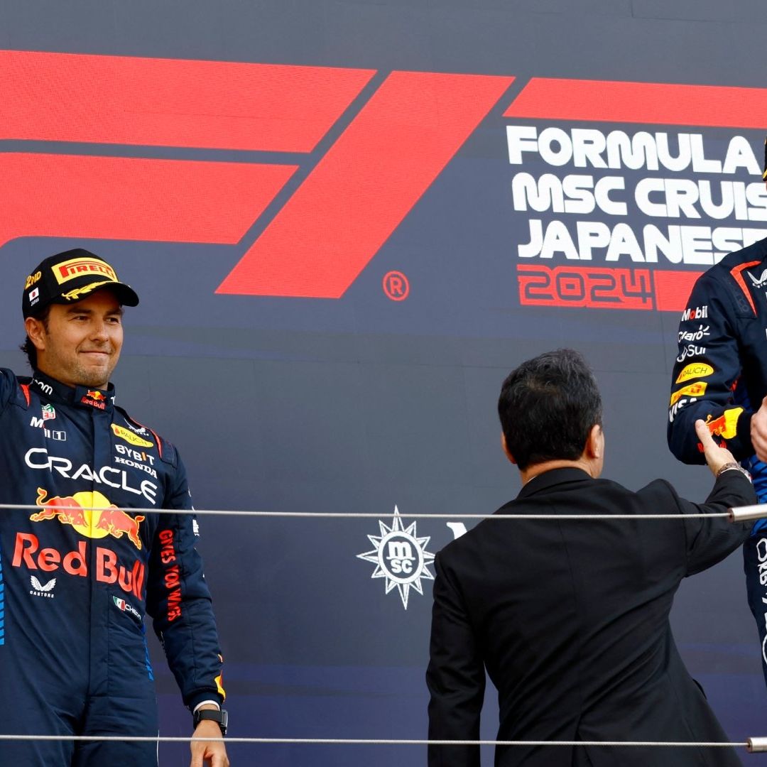 ¡'Checo' Pérez en el Podio! Queda Segundo en GP de Japón; Max Verstappen Gana