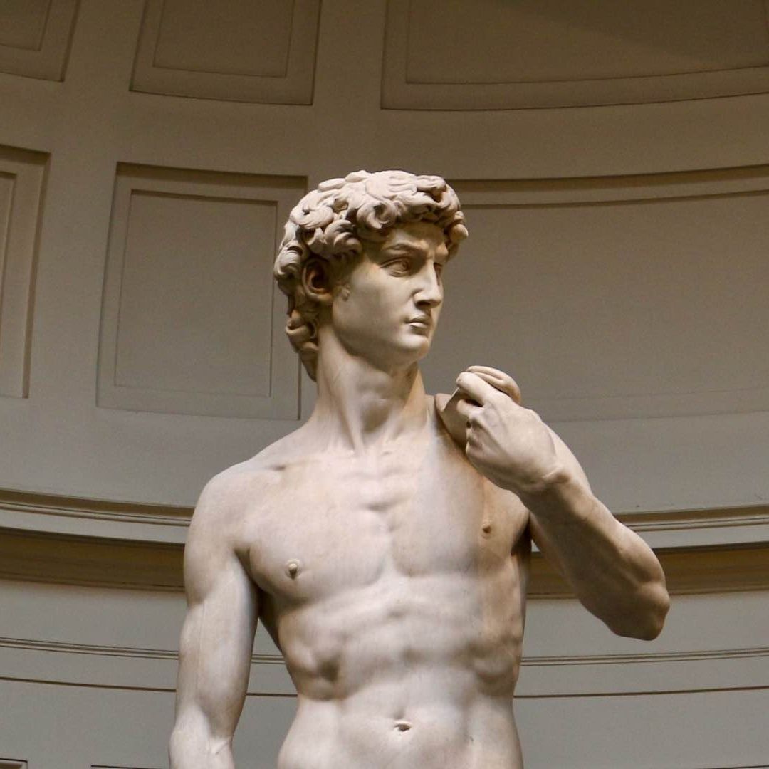 El David, obra de Miguel Ángel, en Florencia, Italia