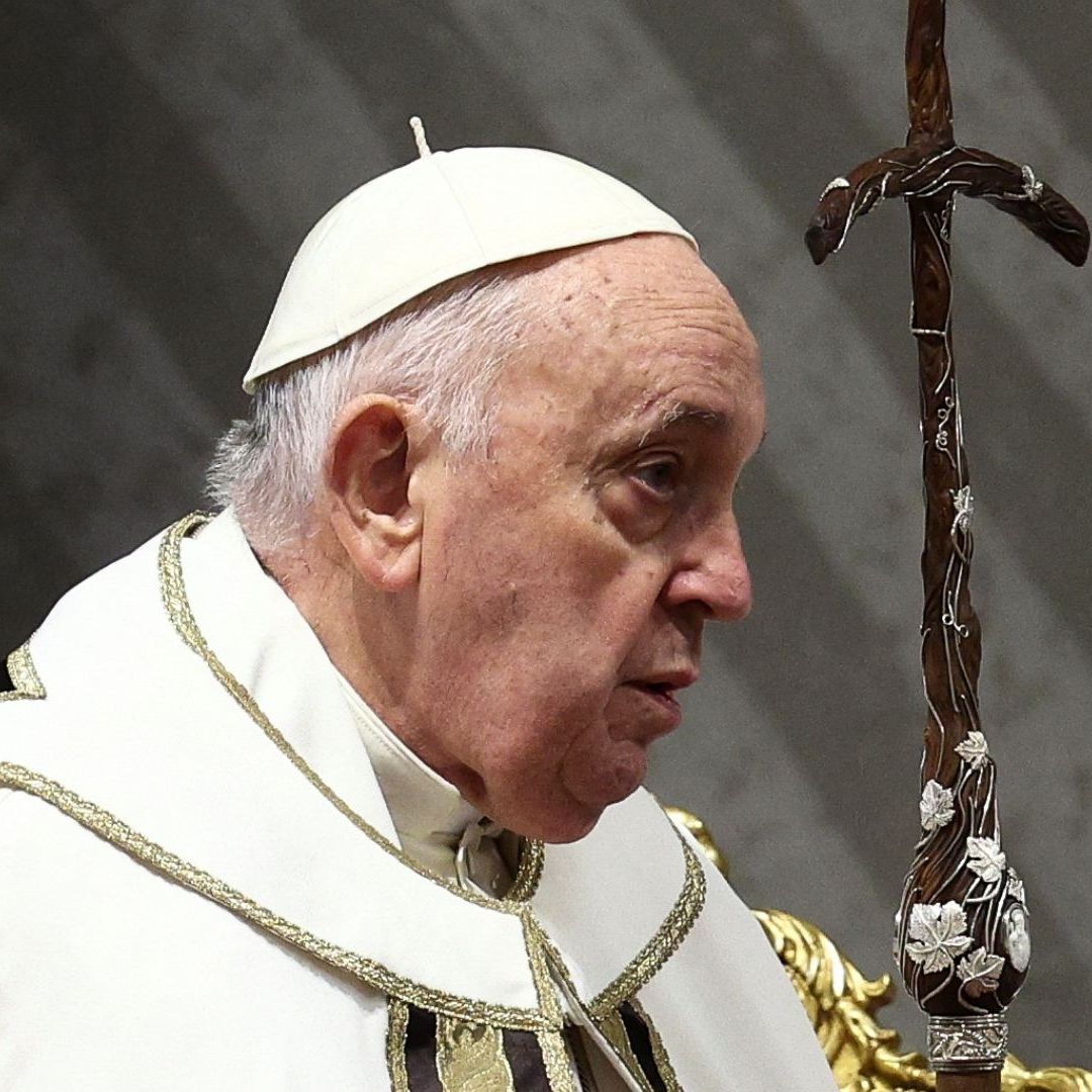 El papa Francisco durante misa de Jueves Santo en el Vaticano