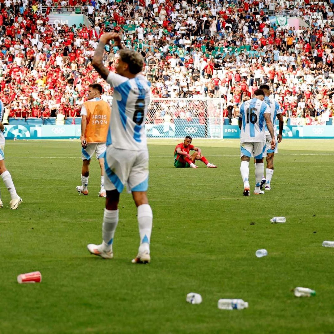Caos en partido Argentina vs Marruecos de París 2024