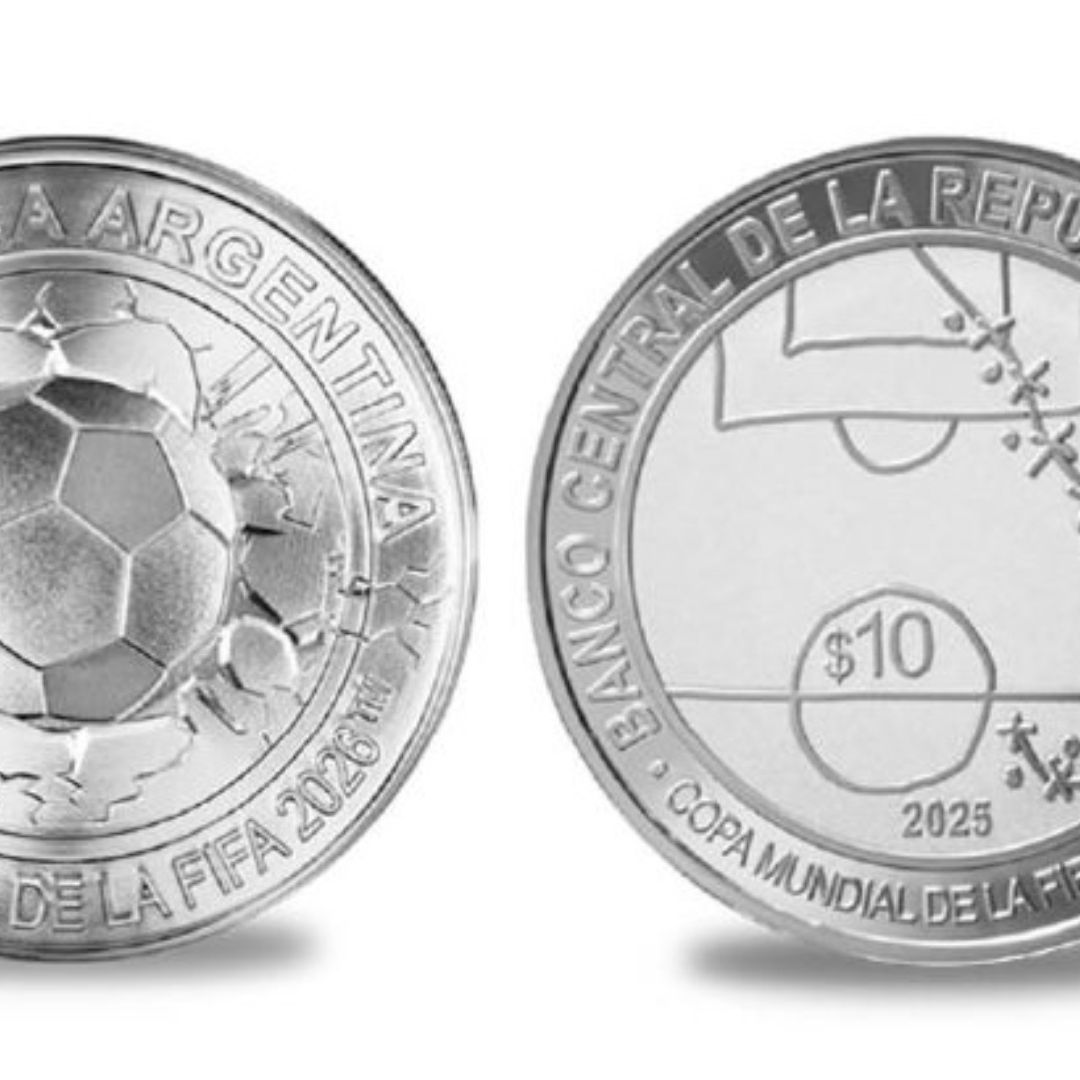 El Banco Central de la República Argentina lanzó una moneda mundialista de 10 pesos que recuerda el “Gol del Siglo” anotado por Maradona.