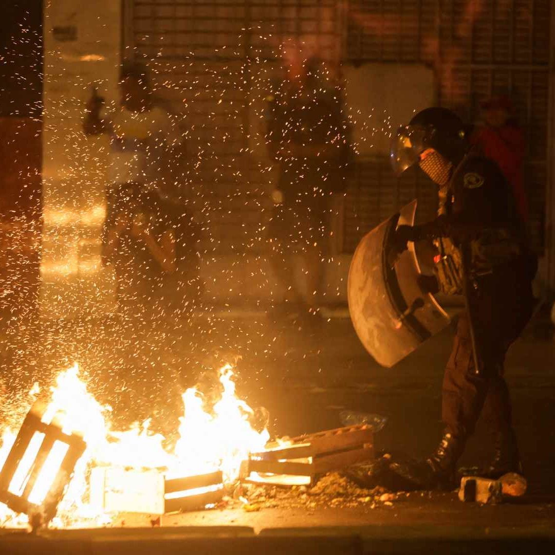 Manifestantes en Lima, Perú, este 20 de enero de 2023
