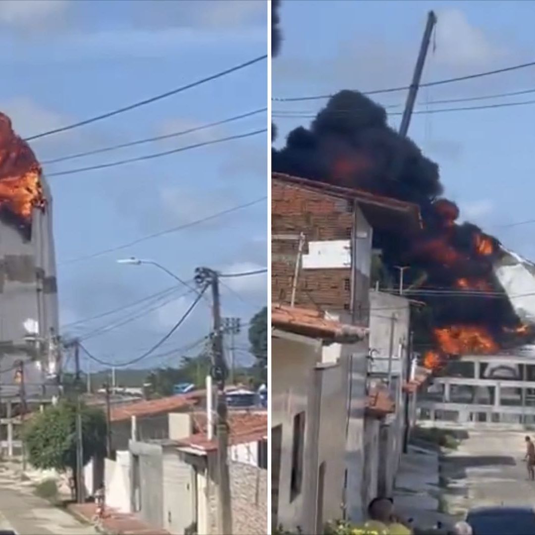 Así fue el momento en que se derrumbó por el fuego la estatua de la Virgen de Fátima en Brasil