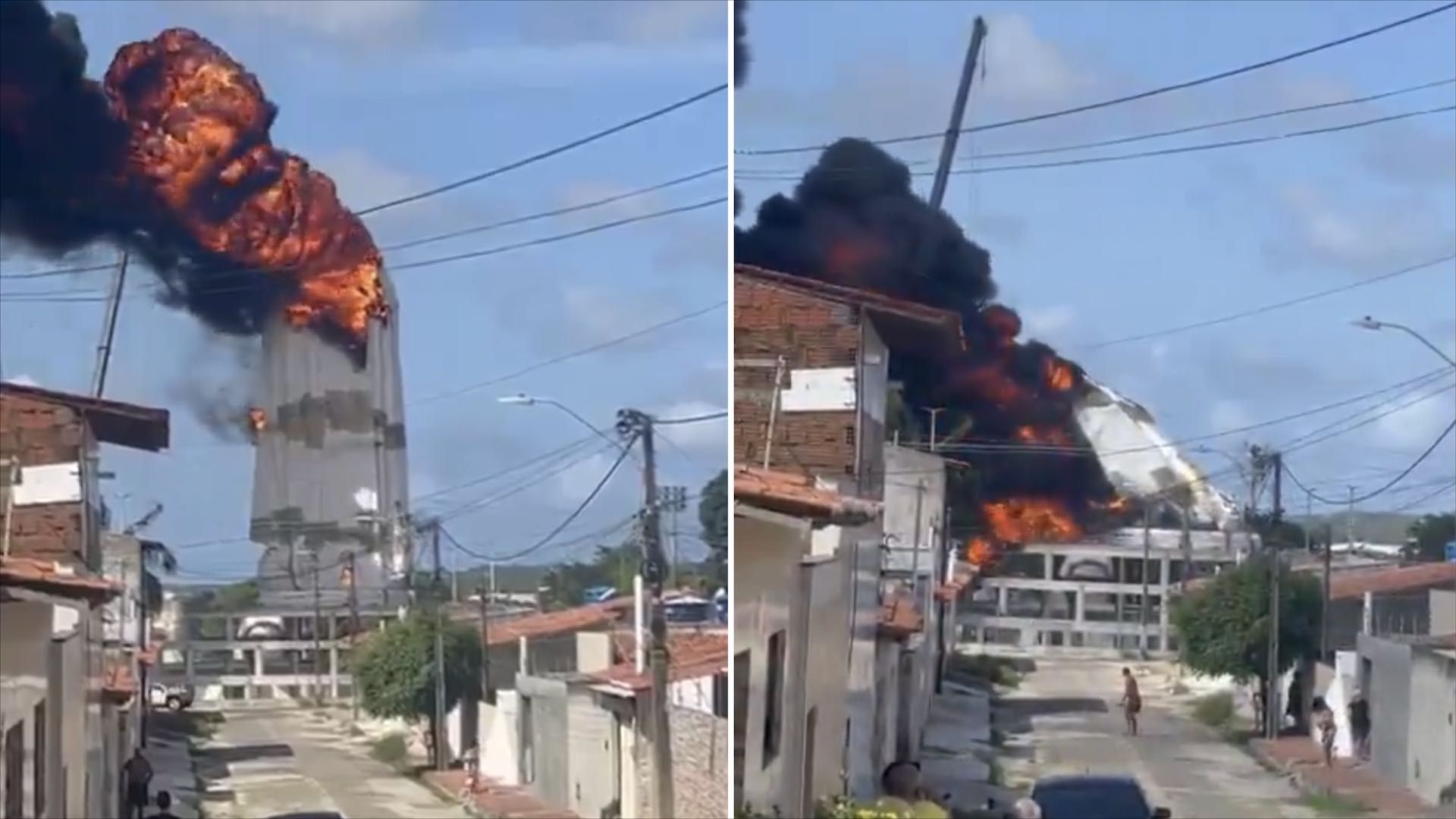 Así fue el momento en que se derrumbó por el fuego la estatua de la Virgen de Fátima en Brasil