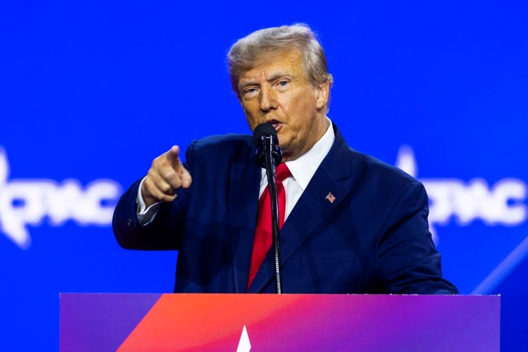 Donald Trump durante un evento político