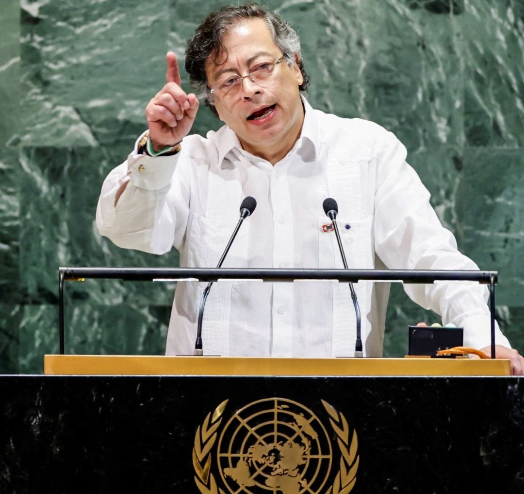 Gustavo Petro habló fuerte contra Estados Unidos en la Asamblea General de la ONU en Nueva York.